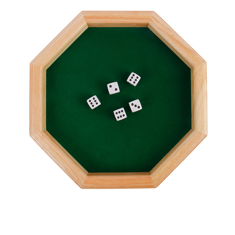 Board Game Night - Wooden Octagonal Board Game with 5