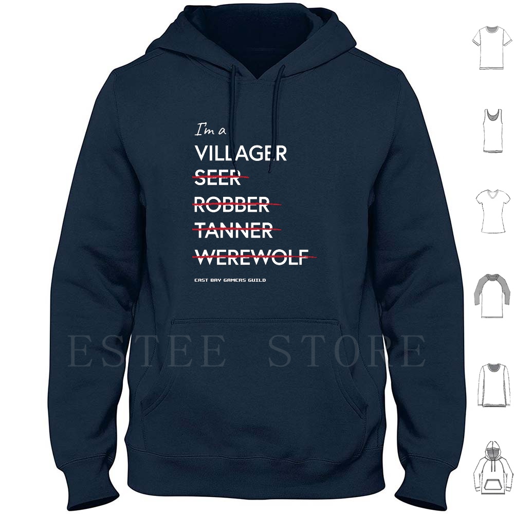 Board Game Werewolf - I'm A Villager Hoodie Long Sleeve