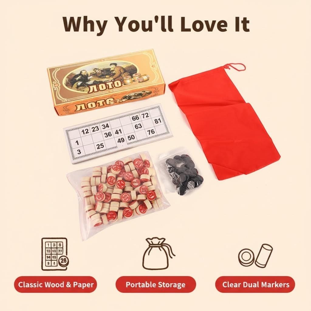 Vintage Russian Lotto Bingo Ga - Board Game Night recensione e prezzo