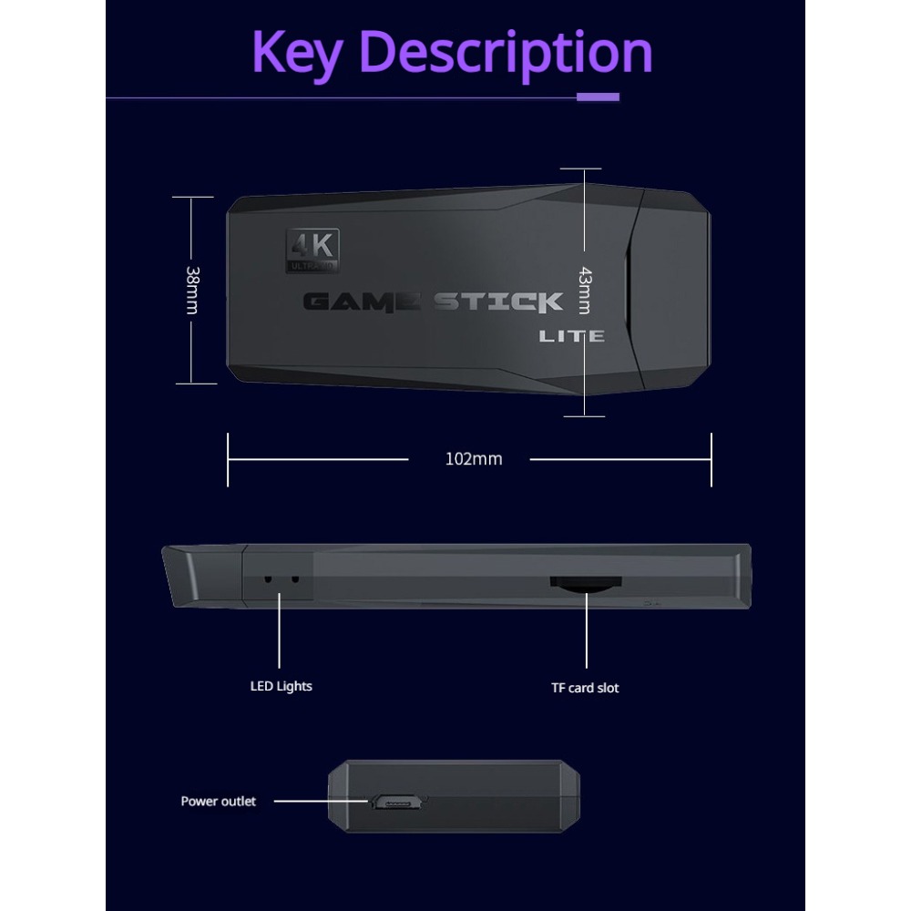 Portable 4K Retro Game Stick C - Board Game Journal recensione e prezzo