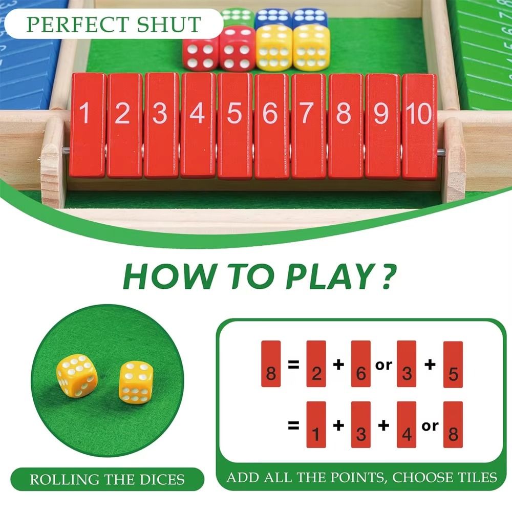Shut The Box Table Board Game  - Board Game Land recensione e prezzo