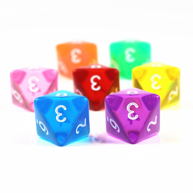10Pcs D8 Transparent Color Dic - Board Game Digital recensione e prezzo