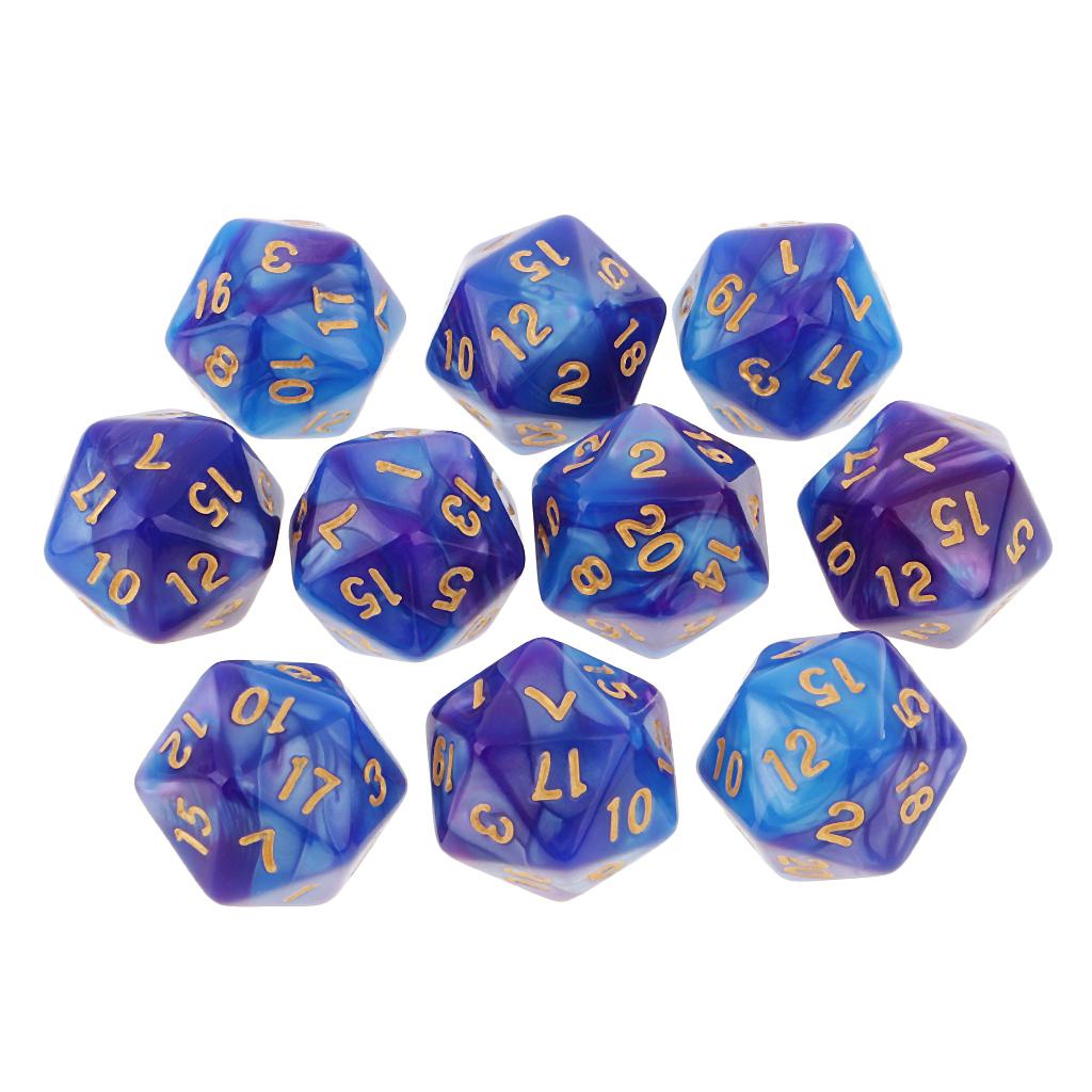 10pcs Polyhedral 20 Sided Dice - Board Game Digital recensione e prezzo