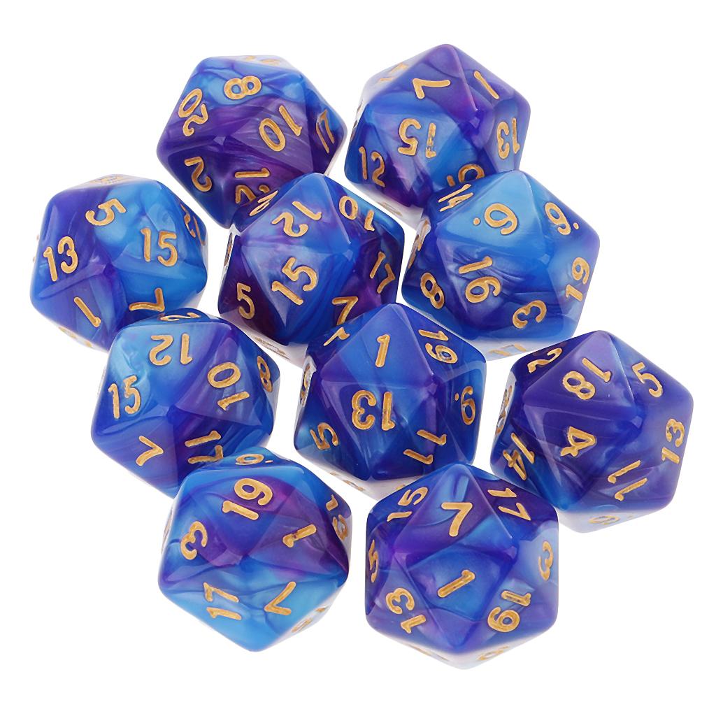 10pcs Polyhedral 20 Sided Dice - Board Game Digital recensione e prezzo