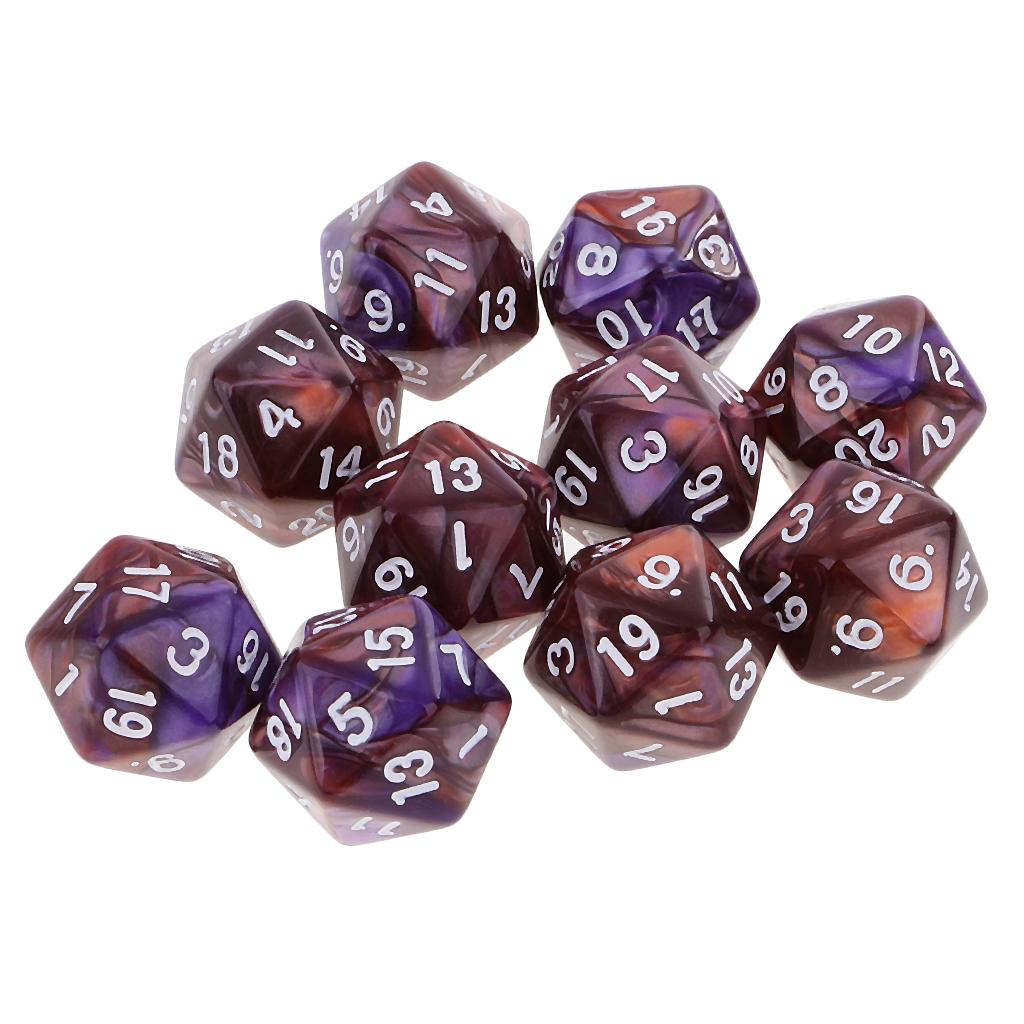 10pcs Polyhedral 20 Sided Dice - Board Game Digital recensione e prezzo
