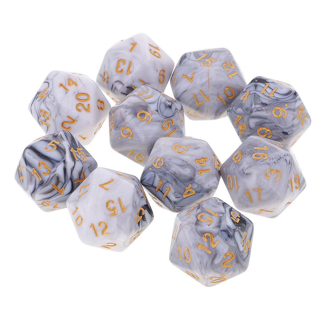 10pcs Polyhedral 20 Sided Dice - Board Game Digital recensione e prezzo