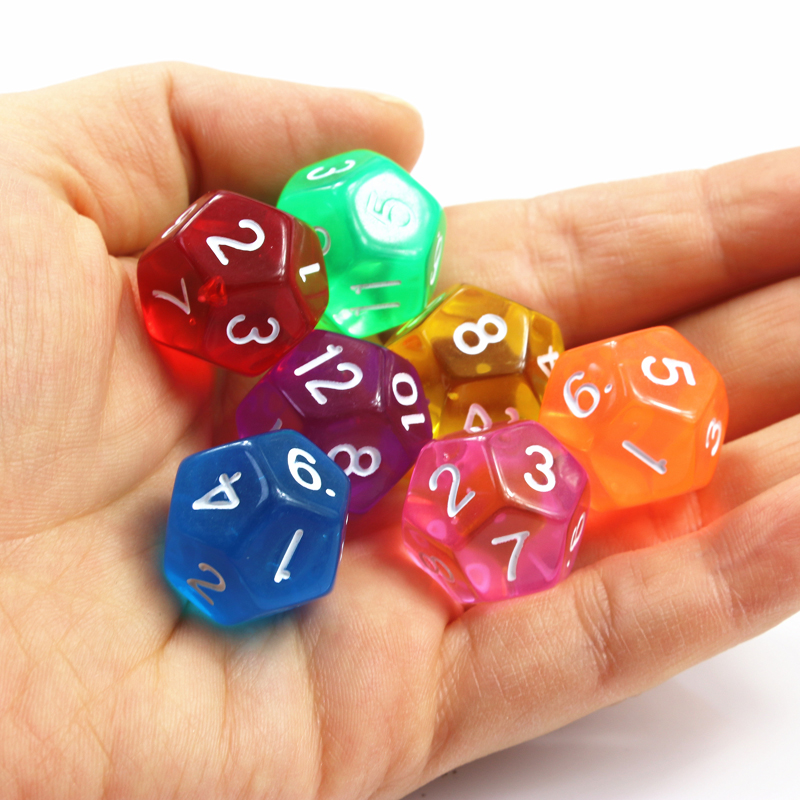 10Pcs 12 Sided Transparent Col - Board Game Digital recensione e prezzo