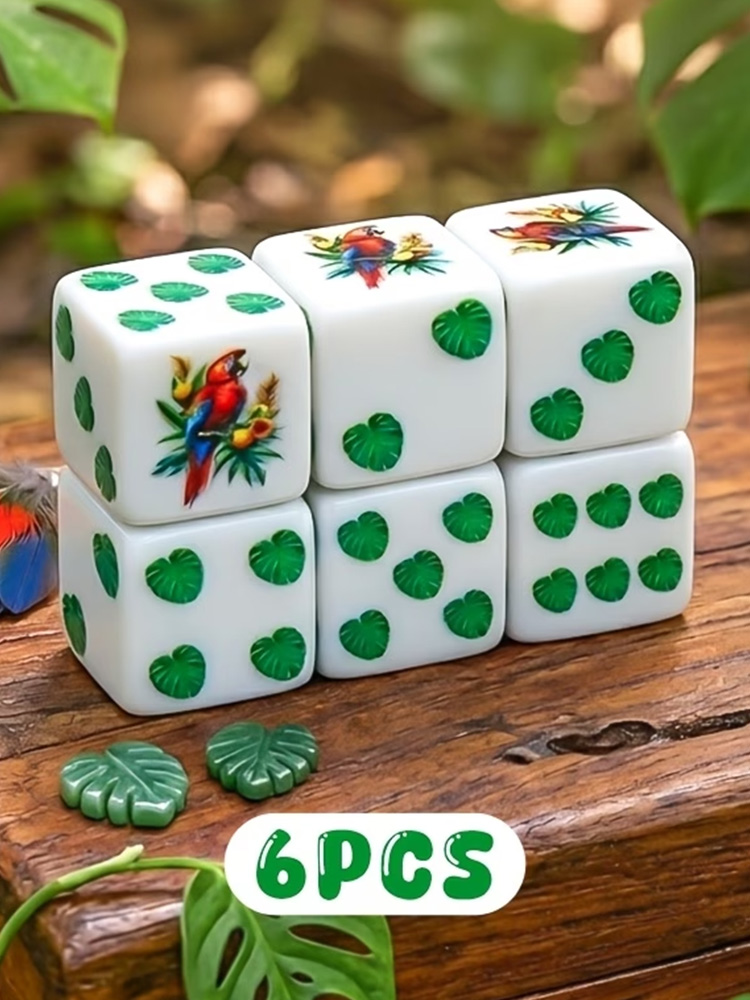 CANDYPIXEL 6PcsParrot D6 Dice  - Board Game Land recensione e prezzo