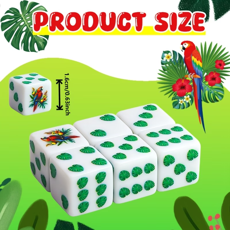 CANDYPIXEL 6PcsParrot D6 Dice  - Board Game Land recensione e prezzo
