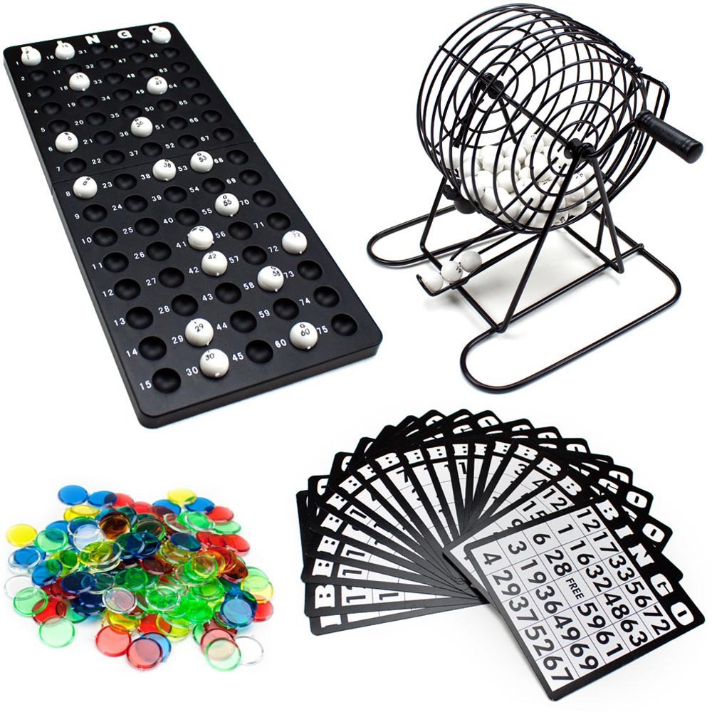 Bingo Supplies Set Metal Cage  - Board Game Night recensione e prezzo