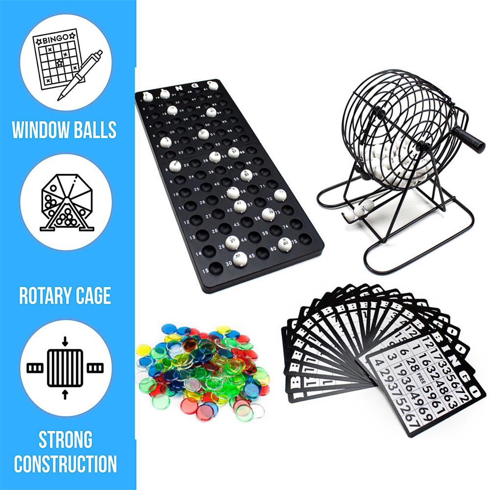 Bingo Supplies Set Metal Cage  - Board Game Night recensione e prezzo